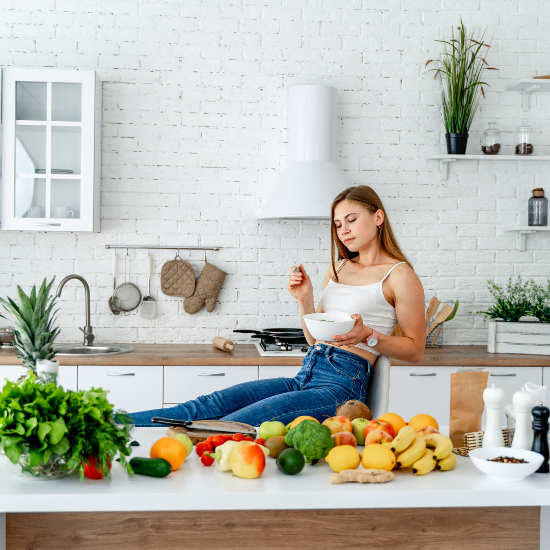 woman eating a low FODMAP diet