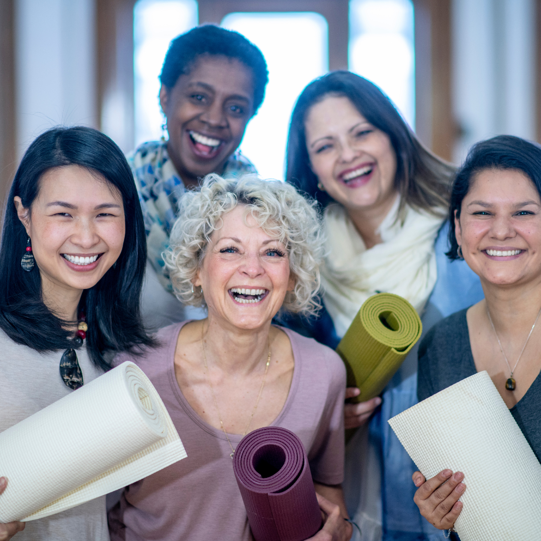 happy women in menopause