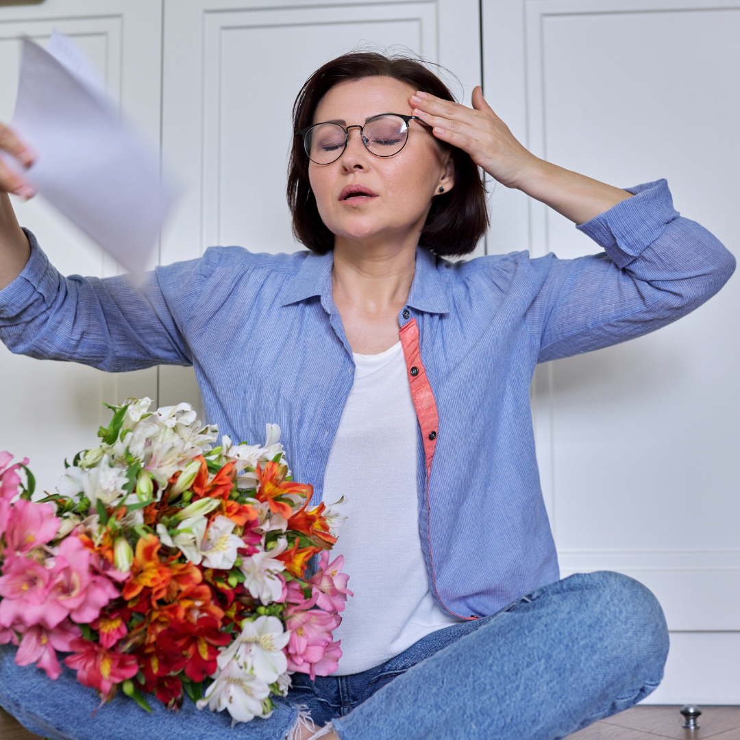 woman having hot flash