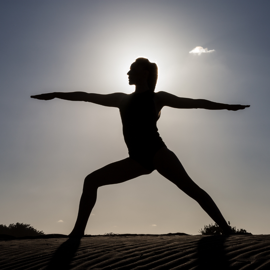 woman in warrior pose