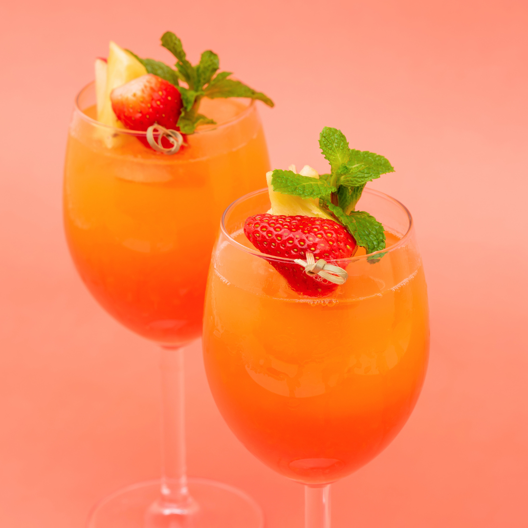 orange strawberry mocktail