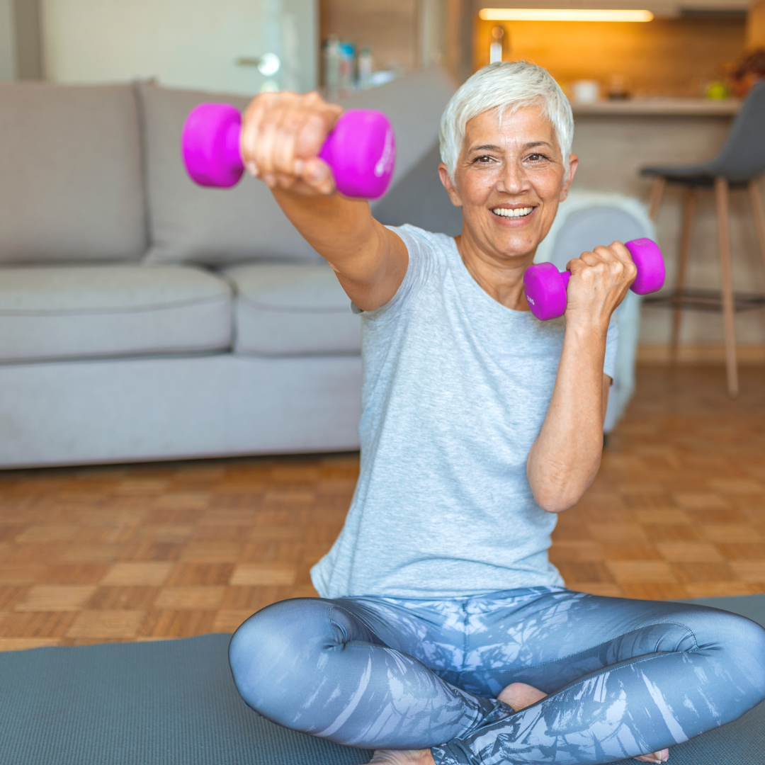 pink dumbbells