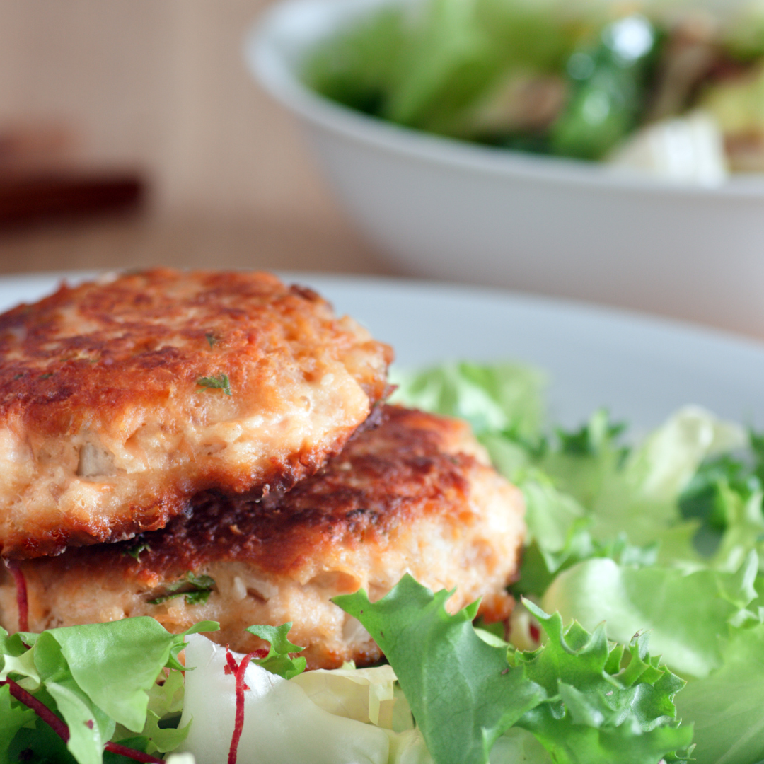 low FODMAP salmon patties