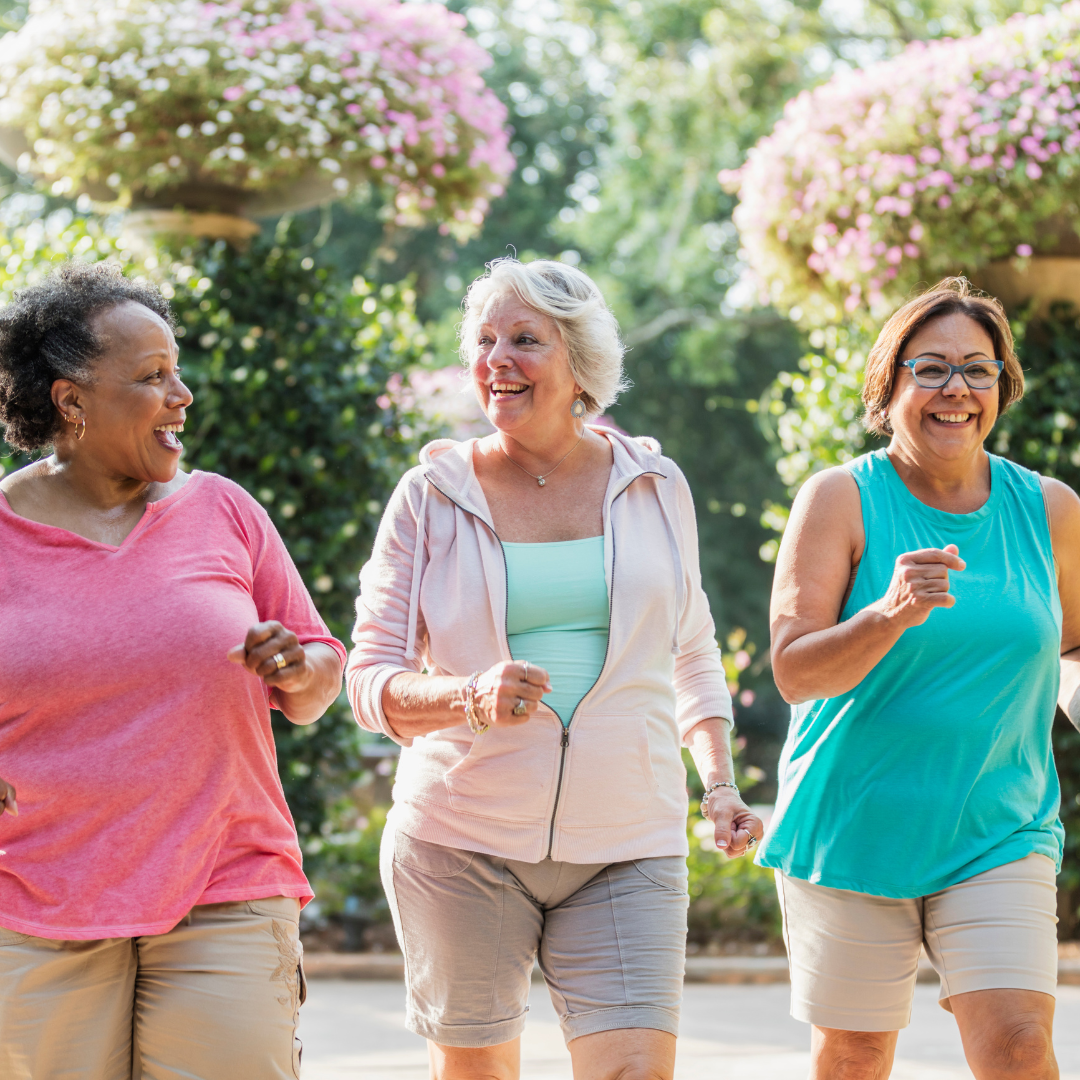 women walking outside